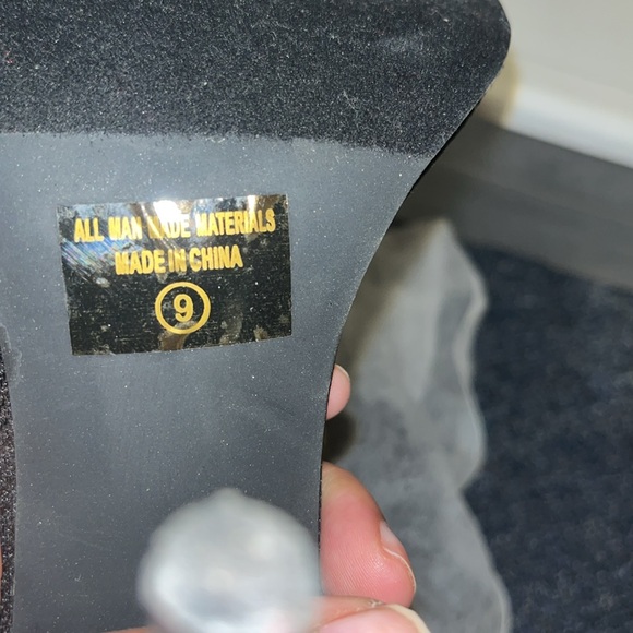 Celeste High heel Glitter Stones Embroidered Size 9 - Picture 7 of 10